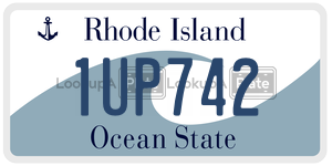 1UP742 license plate in Rhode Island