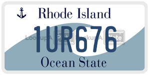 1UR676  license plate in RI
