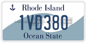 1VD380 license plate in Rhode Island