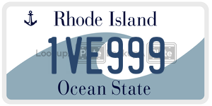 1VE999  license plate in RI