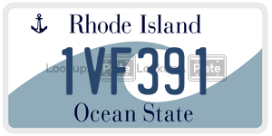 1VF391 license plate in Rhode Island