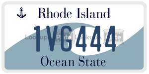 1VG444  license plate in RI