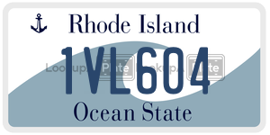 1VL604 license plate in Rhode Island