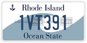 1VT391 license plate in Rhode Island