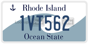 1VT562 license plate in Rhode Island