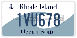 1VU678  license plate in RI