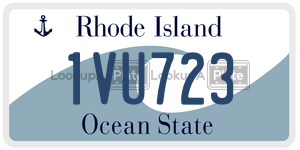 1VU723  license plate in RI