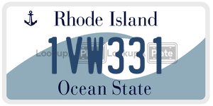 1VW331  license plate in RI