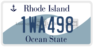 1WA498 license plate in Rhode Island