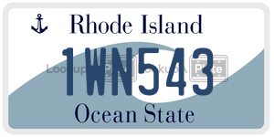 1WN543 license plate in Rhode Island