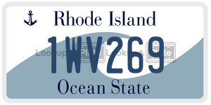 1WV269  license plate in RI