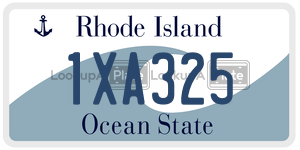 1XA325 license plate in Rhode Island