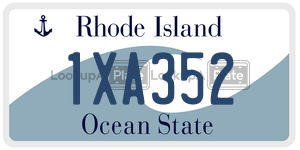 1XA352 license plate in Rhode Island