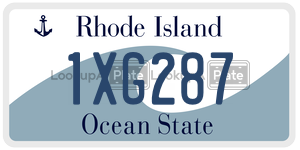 1XG287 license plate in Rhode Island