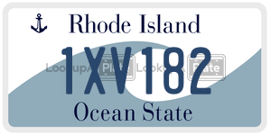 1XV182  license plate in RI