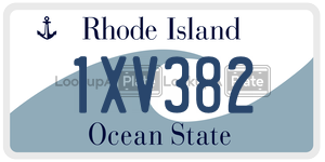 1XV382  license plate in RI
