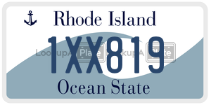 1XX819 license plate in Rhode Island