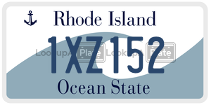 1XZ152  license plate in RI