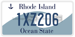 1XZ206  license plate in RI