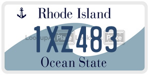 1XZ483 license plate in Rhode Island