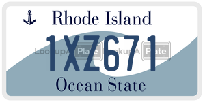 1XZ671 license plate in Rhode Island