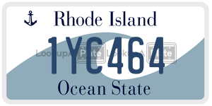 1YC464  license plate in RI