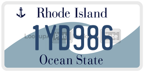 1YD986 license plate in Rhode Island