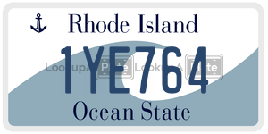 1YE764  license plate in RI