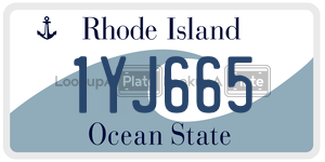 1YJ665 license plate in Rhode Island