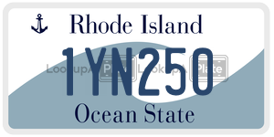 1YN250  license plate in RI