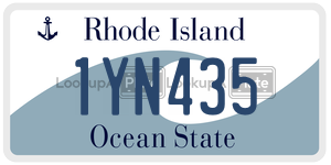 1YN435 license plate in Rhode Island