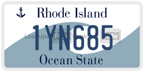 1YN685 license plate in Rhode Island