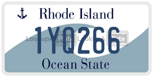 1YQ266  license plate in RI