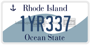 1YR337  license plate in RI