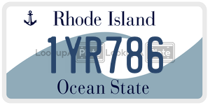 1YR786  license plate in RI