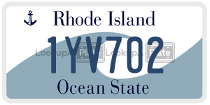1YV702 license plate in Rhode Island