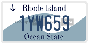 1YW659  license plate in RI