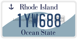 1YW688 license plate in Rhode Island