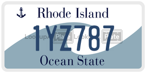 1YZ787  license plate in RI