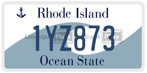 1YZ873 license plate in Rhode Island