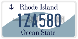 1ZA580  license plate in RI