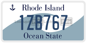 1ZB767 license plate in Rhode Island