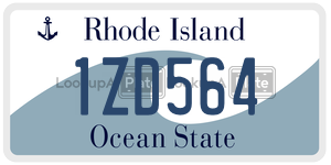 1ZD564 license plate in Rhode Island