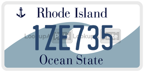 1ZE735 license plate in Rhode Island