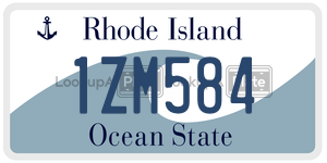 1ZM584 license plate in Rhode Island