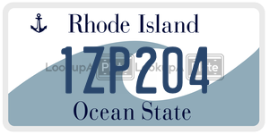 1ZP204  license plate in RI