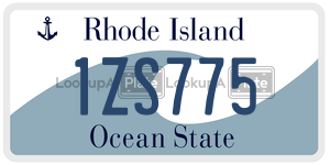 1ZS775  license plate in RI