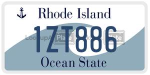 1ZT886  license plate in RI