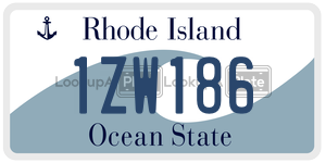 1ZW186 license plate in Rhode Island