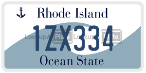 1ZX334  license plate in RI